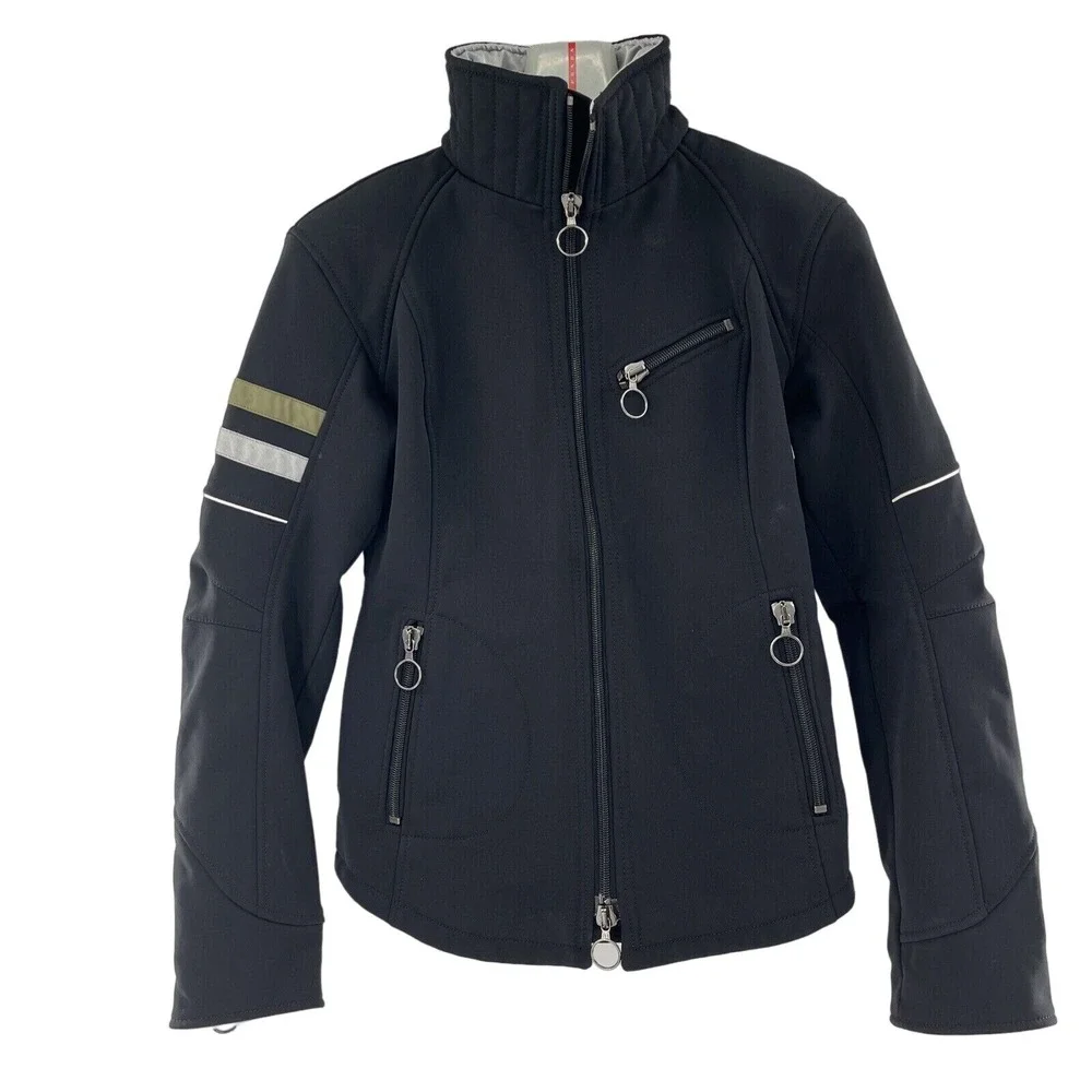 FRAUENSCHUH Black Full Zip Insulated Ski Jacket Size M Schoeller Womens Gorpcore